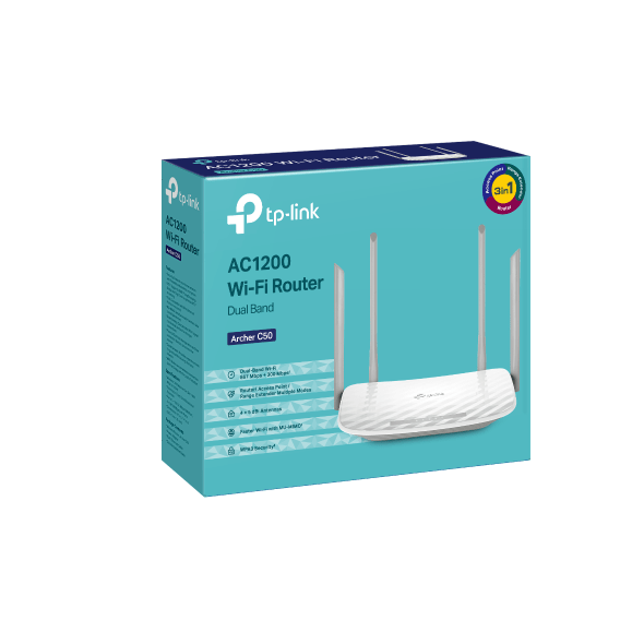 Routeur TP-Link Archer C50 – Dual Band 1200 Mbps – Légendaire Et Fiable – Occasion